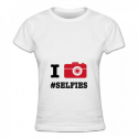 Tshirt I love Selfies pour femmes