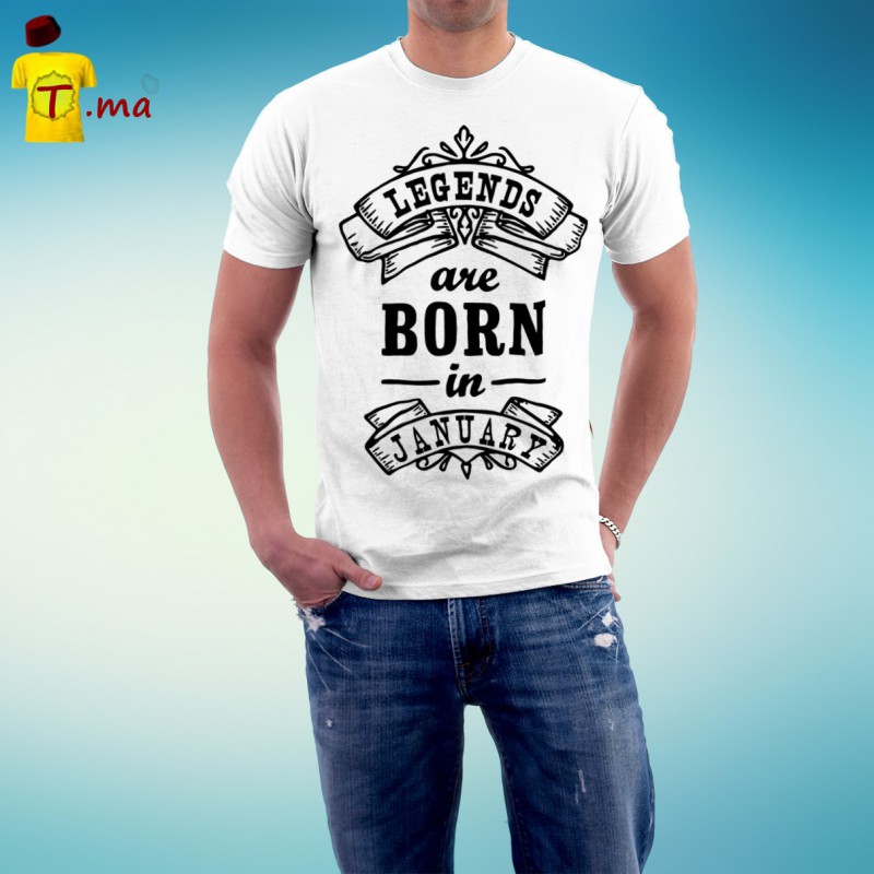 Tshirt homme Legends are born in